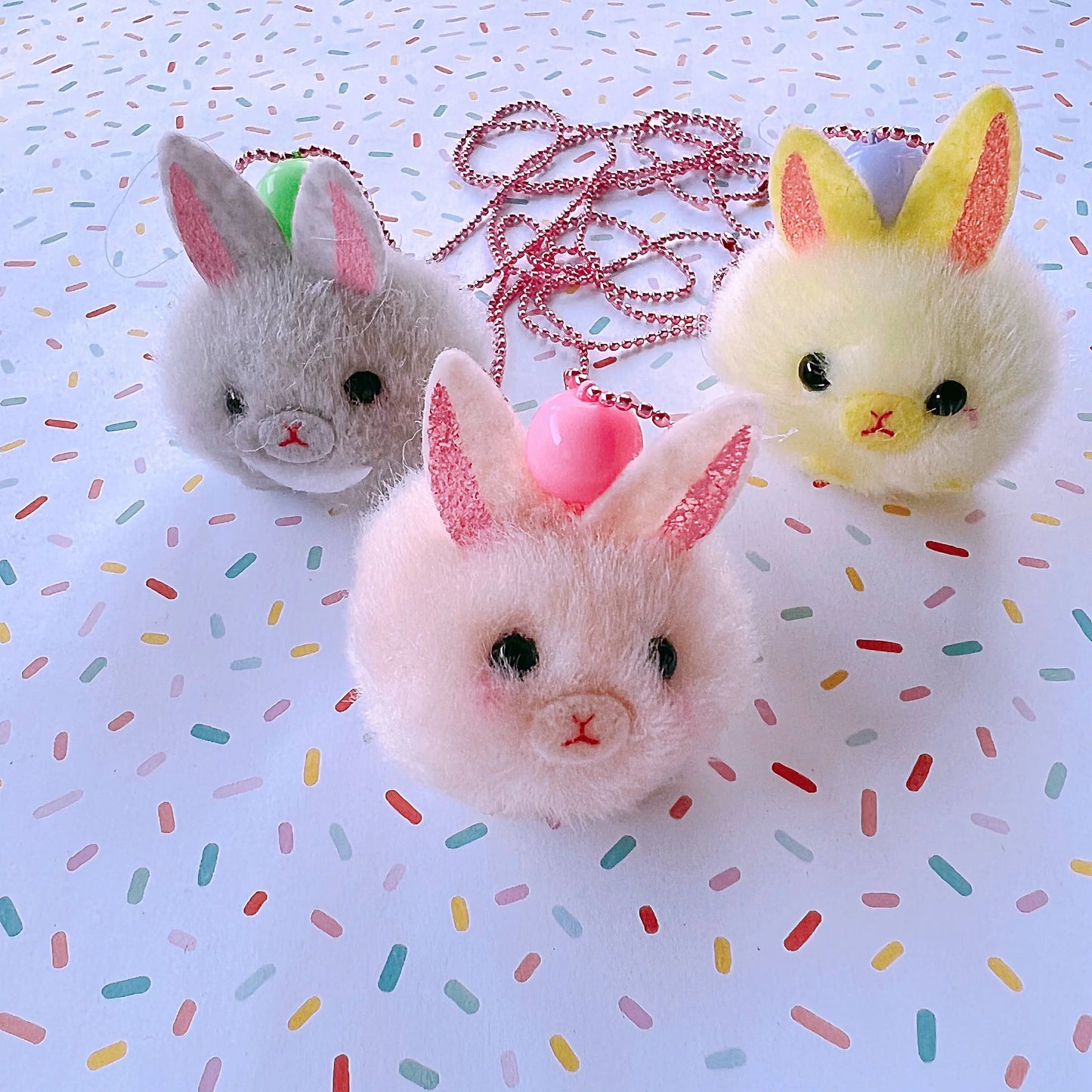 Ltd. Pop Cutie PomPom Bunny Kids Necklaces - Easter Pop Cutie Accessories