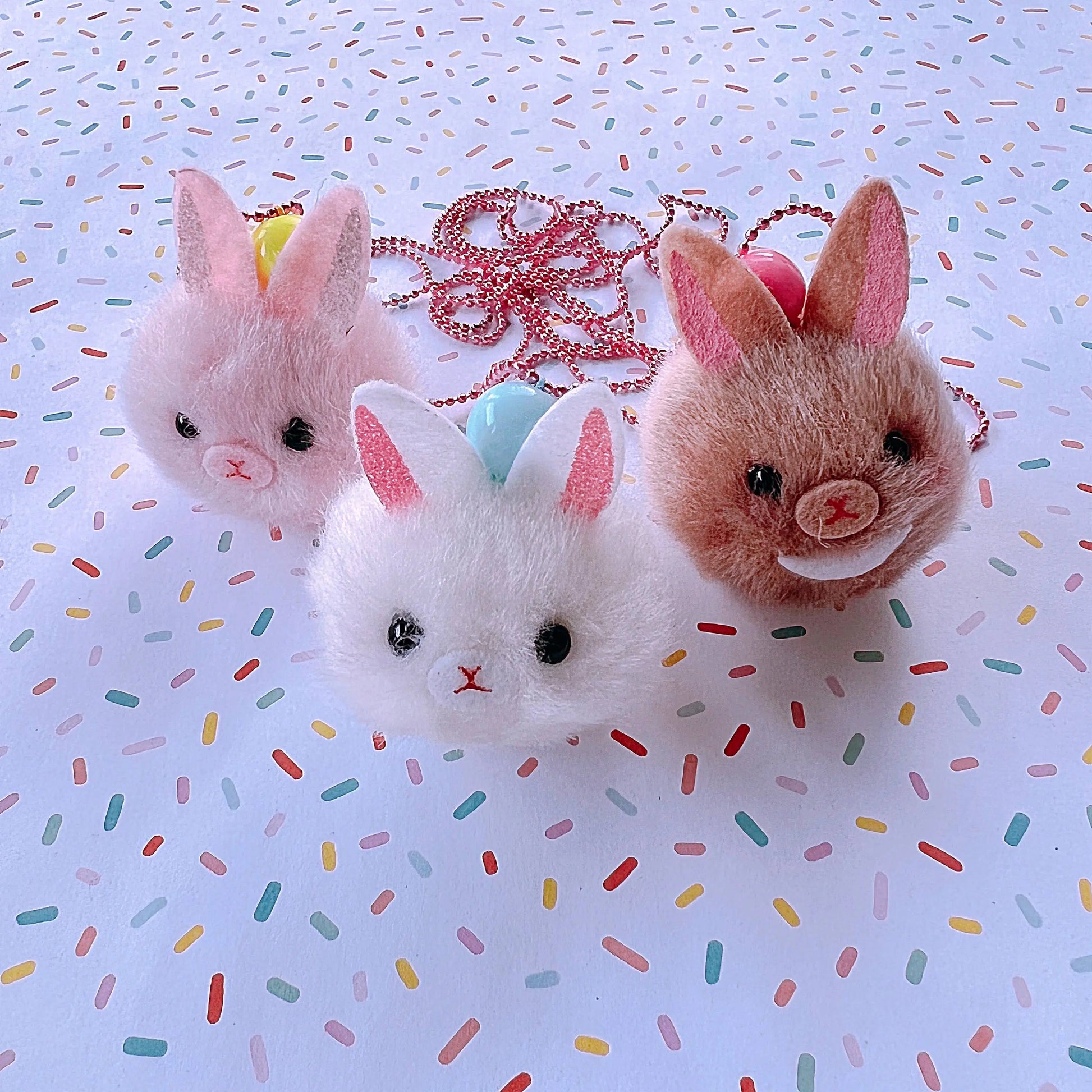 Ltd. Pop Cutie PomPom Bunny Kids Necklaces - Easter Pop Cutie Accessories