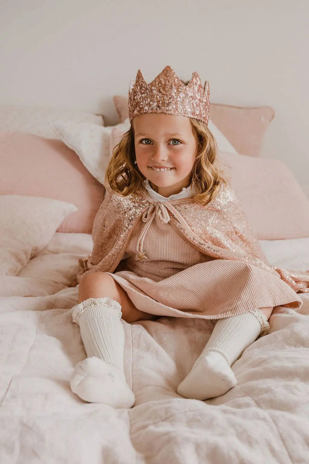 Luciole et Petit Pois - Cape - Pink sequins Luciole et Petit Pois