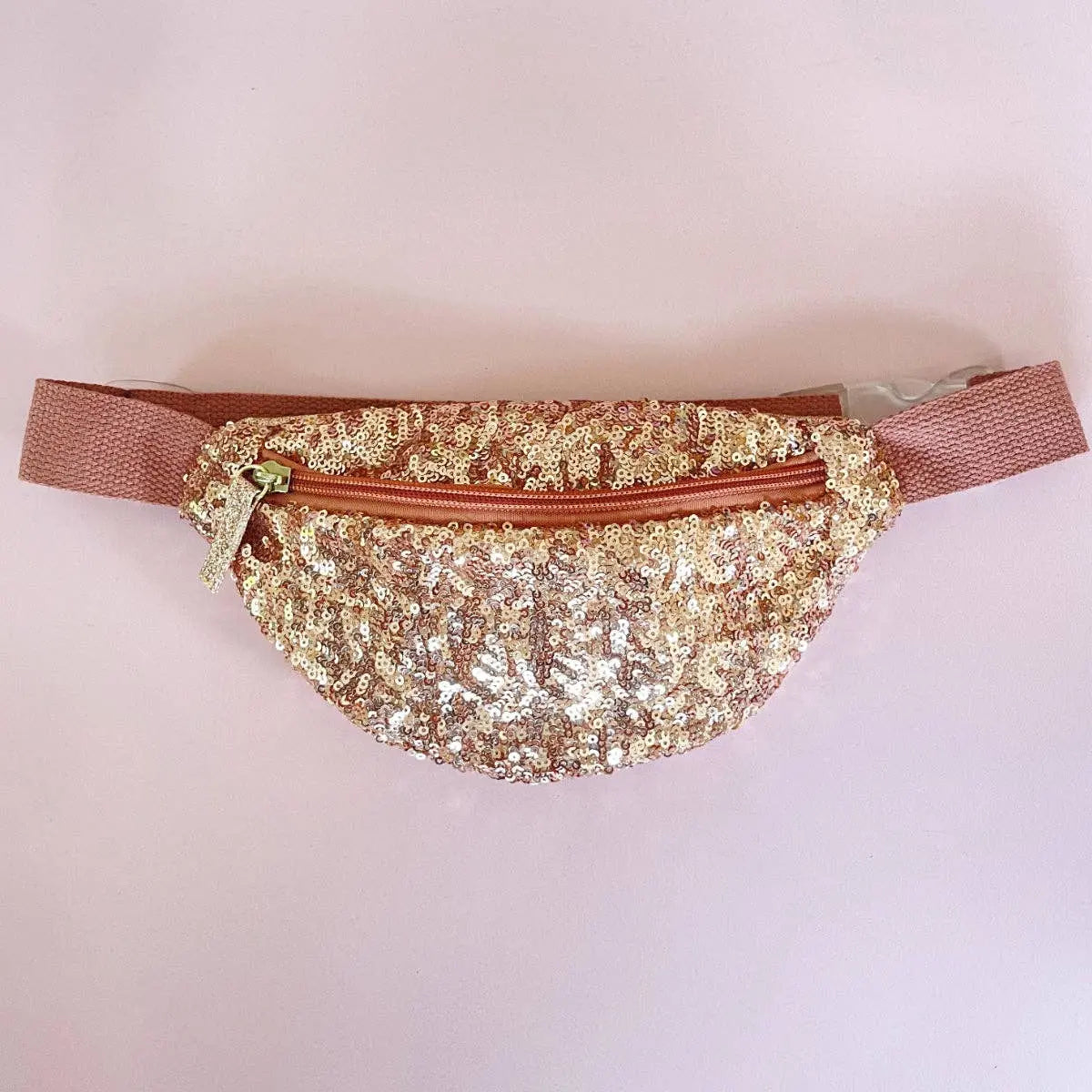 Luciole et Petit Pois - Pink Sequin Waist Bag Luciole et Petit Pois