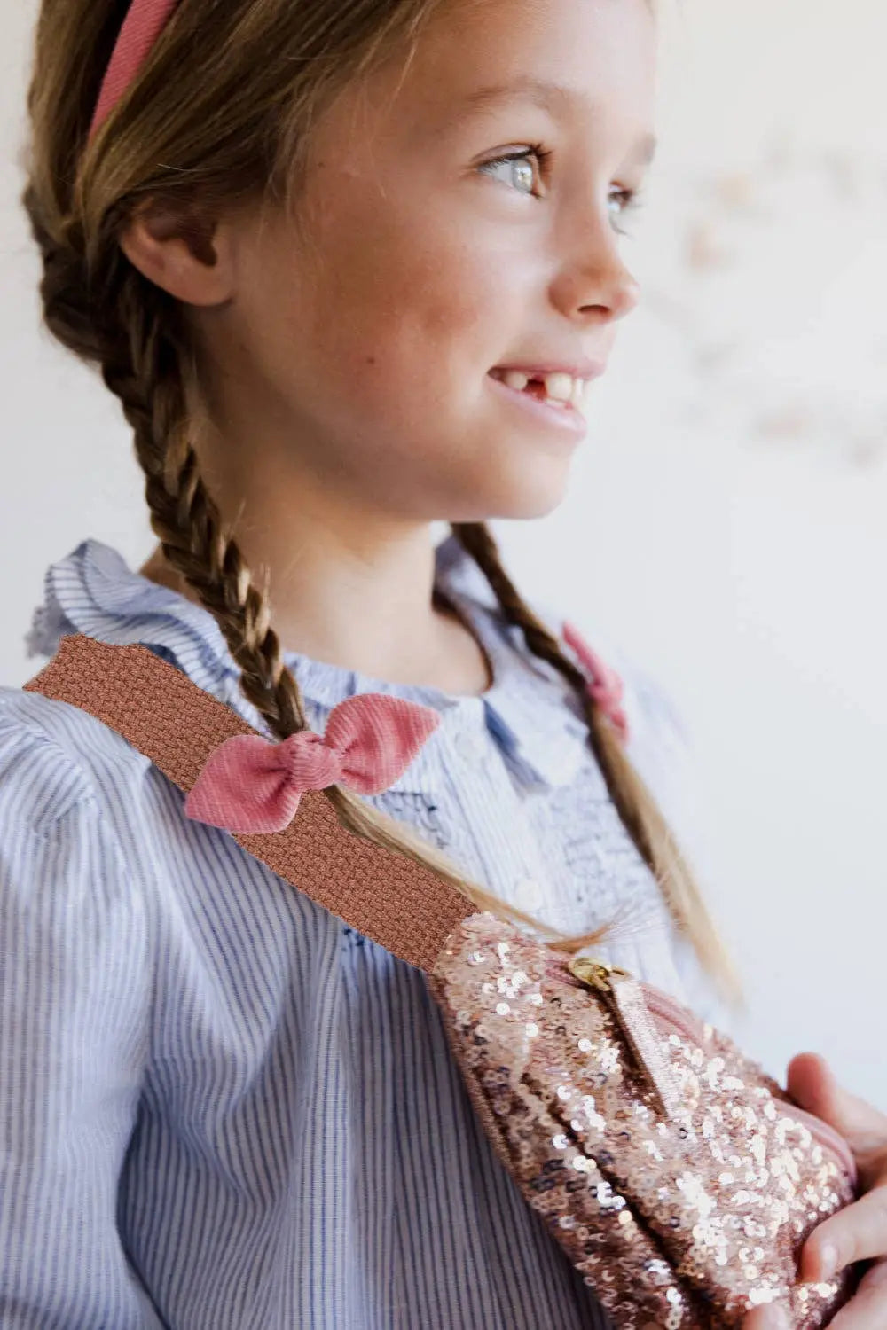 Luciole et Petit Pois - Pink Sequin Waist Bag Luciole et Petit Pois