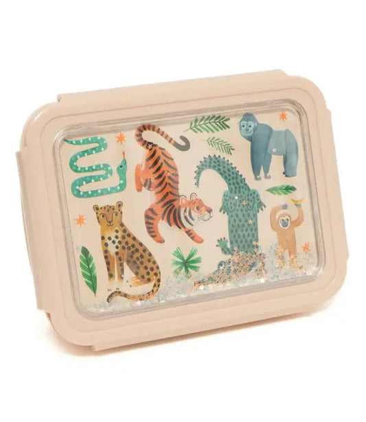 Lunchbox bento upside down animals with glitter Petit Monkey
