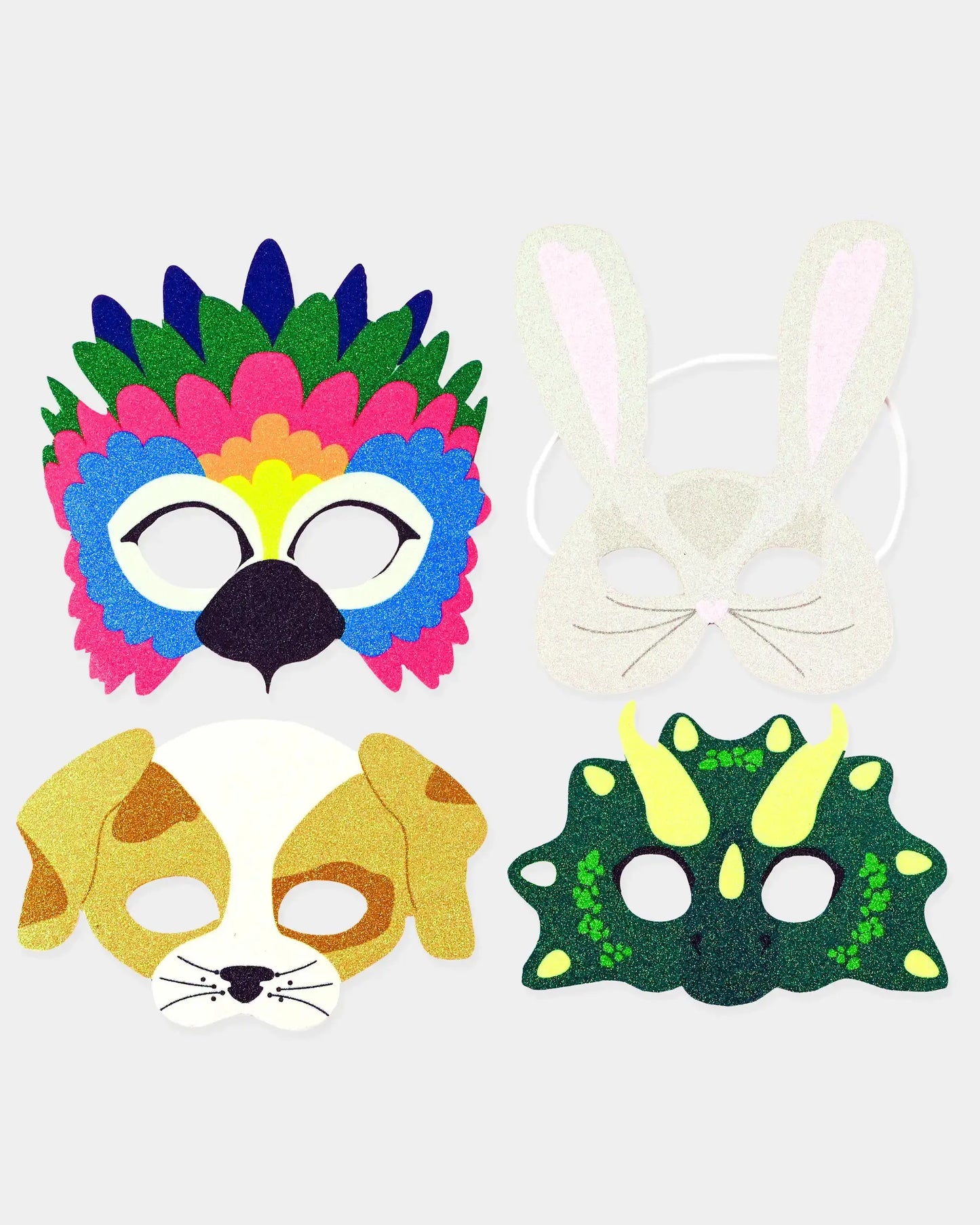 MASK GLITTER MIXED ANIMAL Den Goda Fen