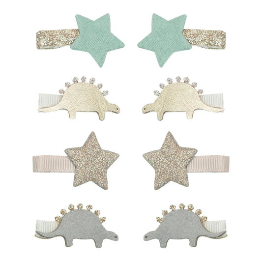 MINI HAIR CLIPS -DREAMER DINO (8 PACK) Mimi & Lula