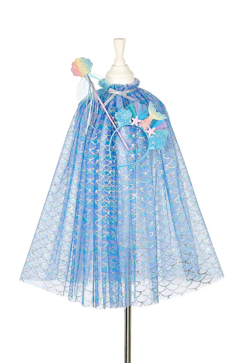 Marlya mermaid cape + tiara + wand set, 3-4 yrs Souza