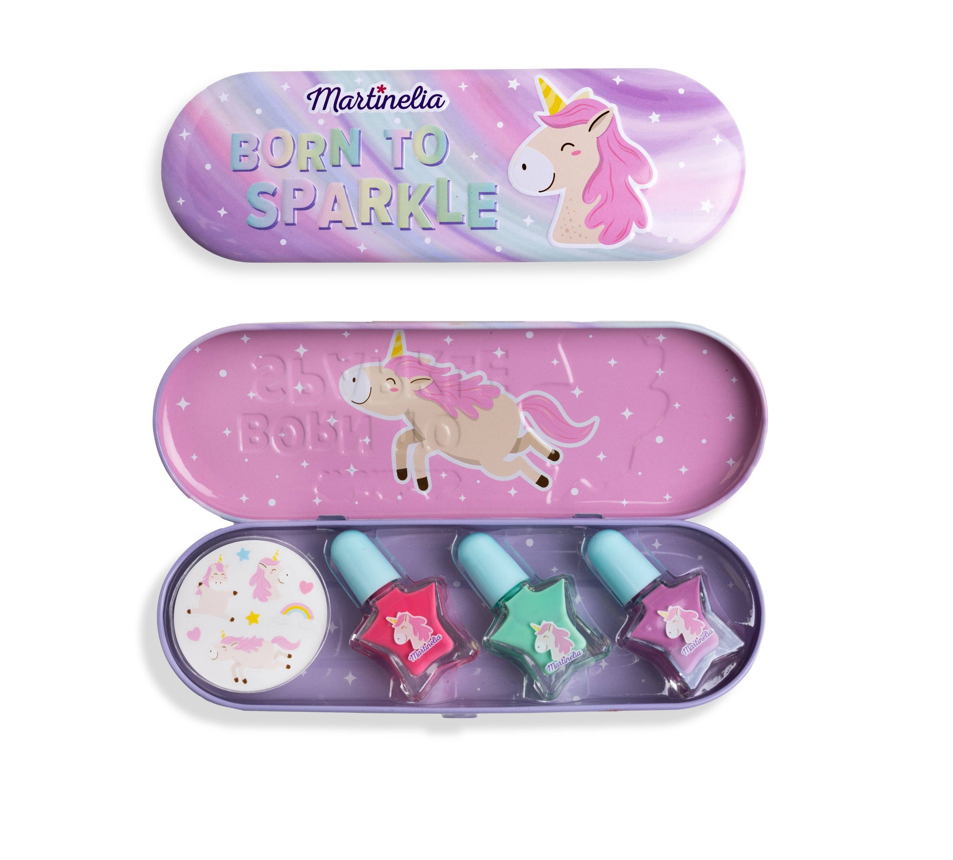 Martinelia Little Unicorn Nail Polish + Stickers Aquarius Cosmetic SLU