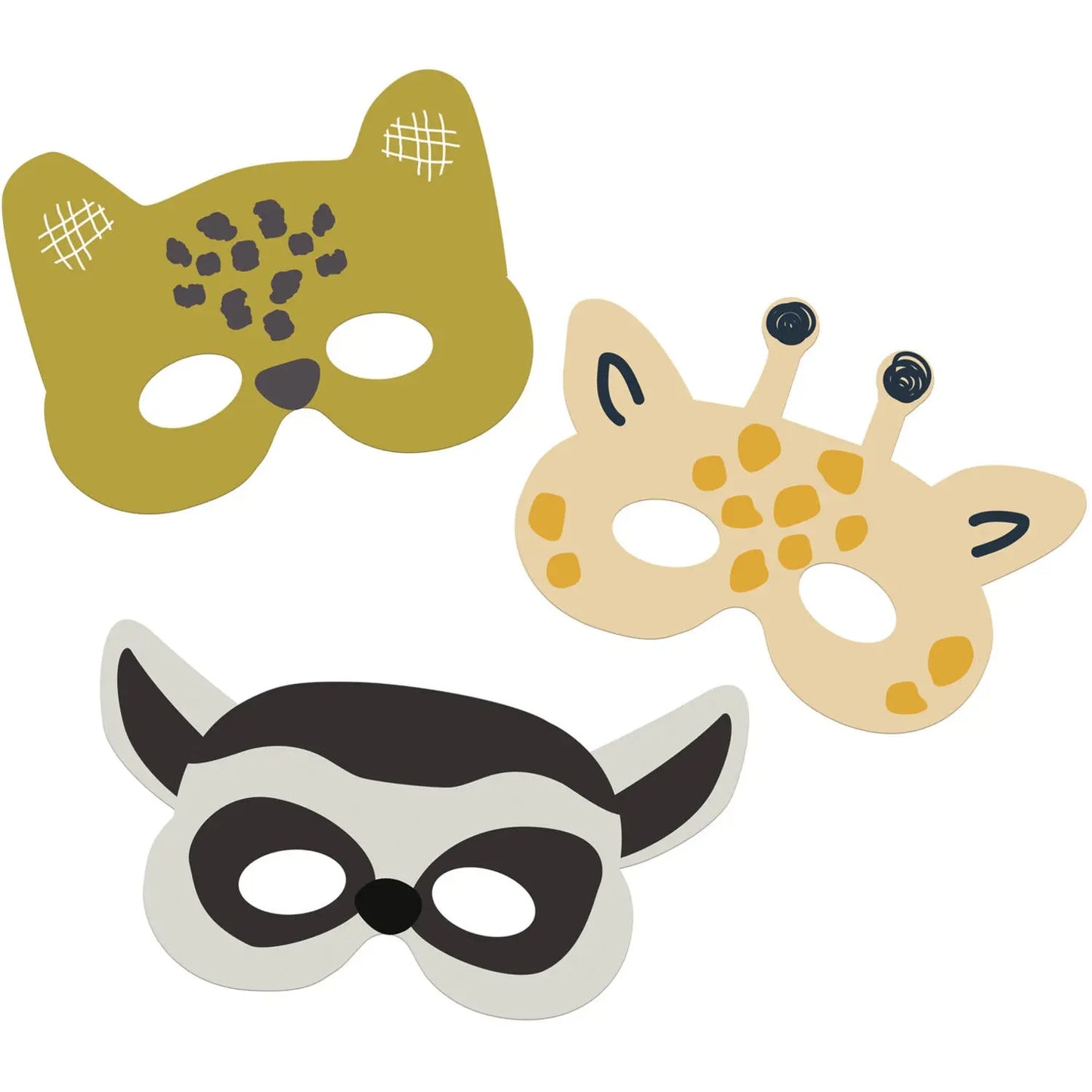 Masks Zoo Party - 6 pieces Folat
