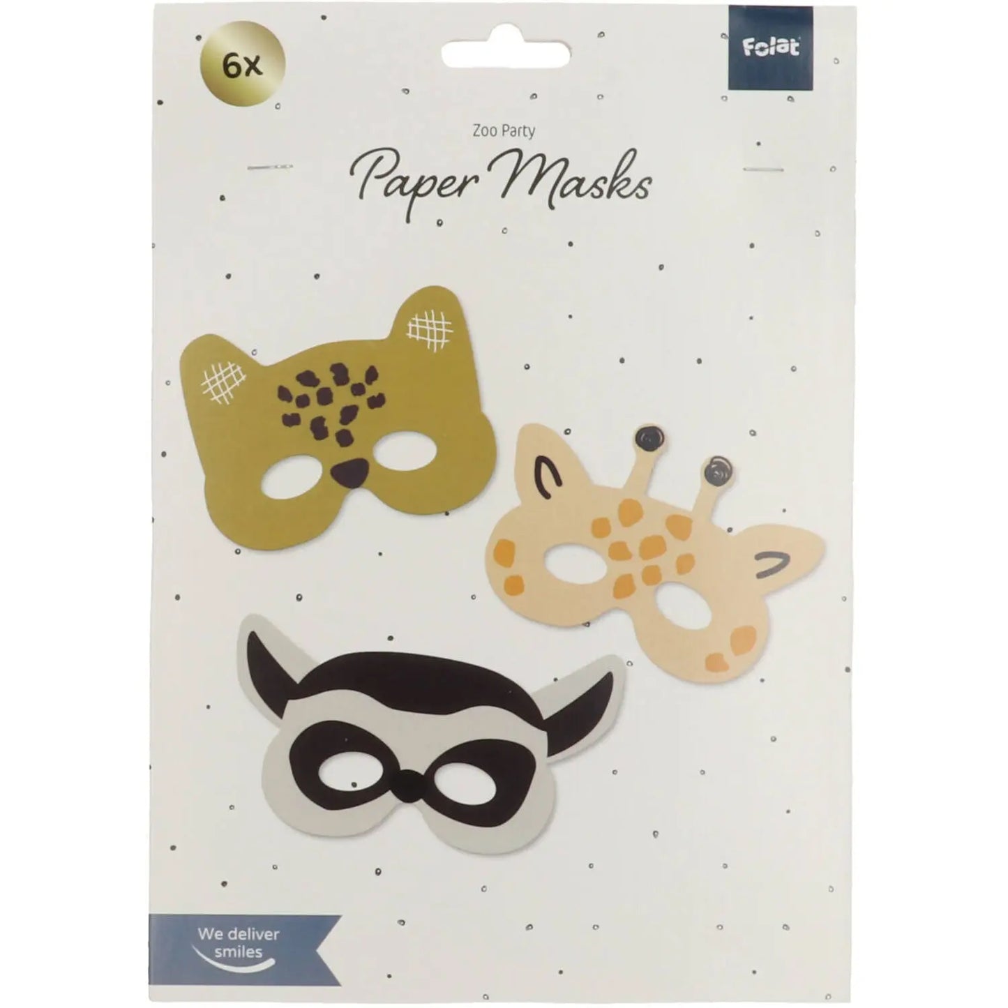 Masks Zoo Party - 6 pieces Folat