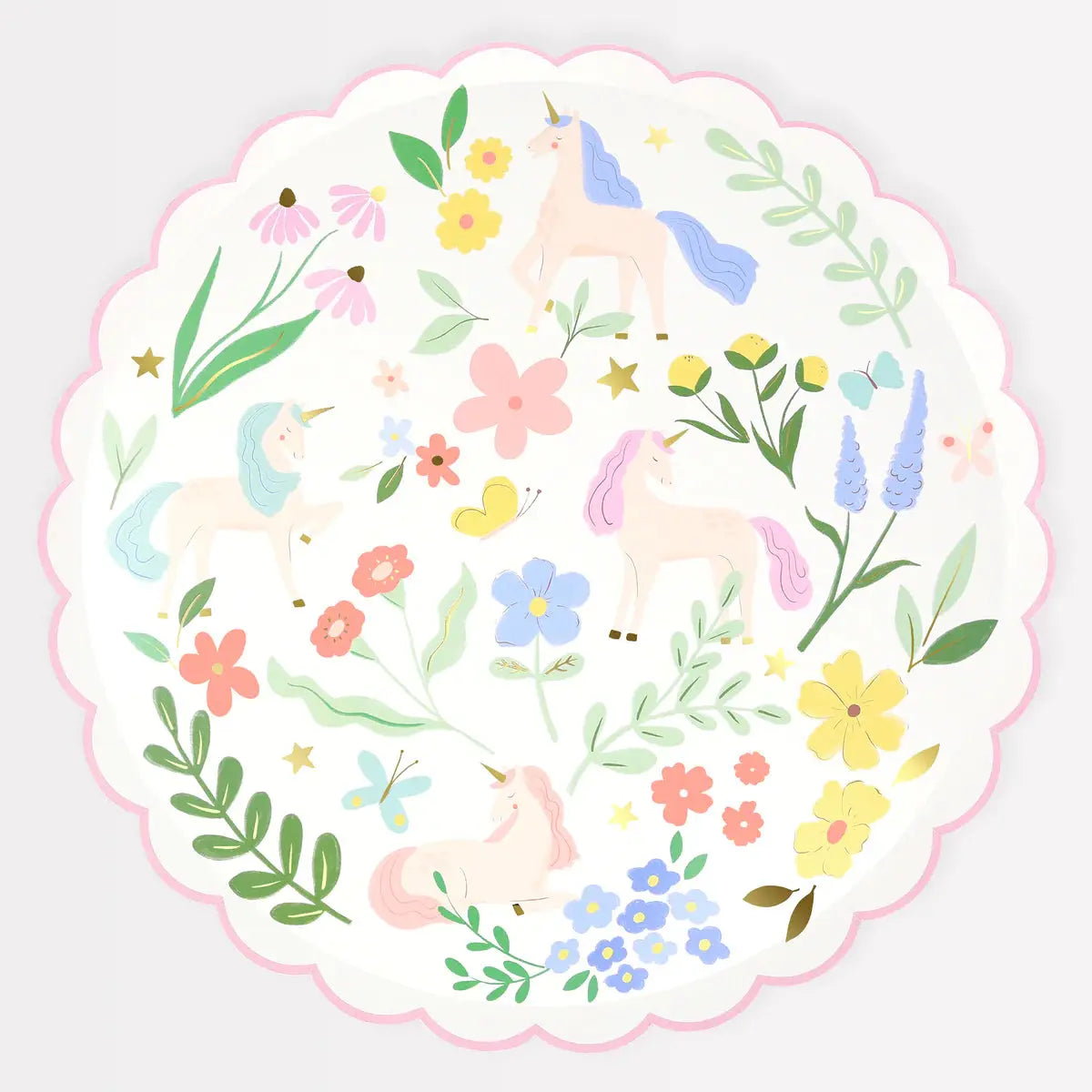 Meadow Unicorns Dinner Plates (x 8) Meri Meri