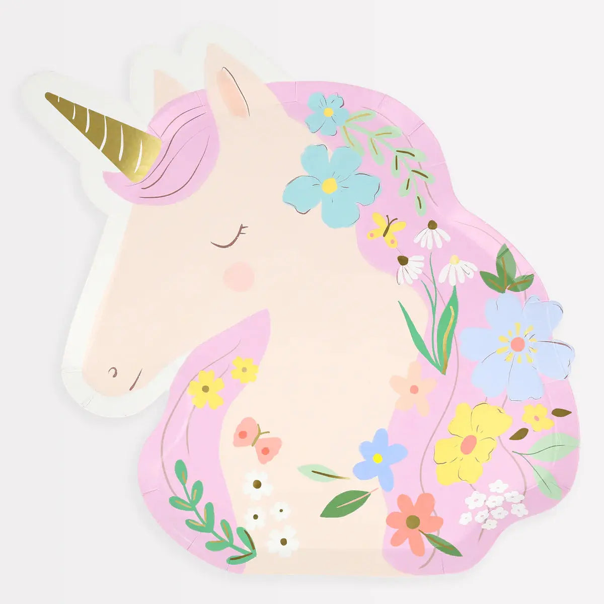 Meadow Unicorns Shaped Plates (x 8) Meri Meri