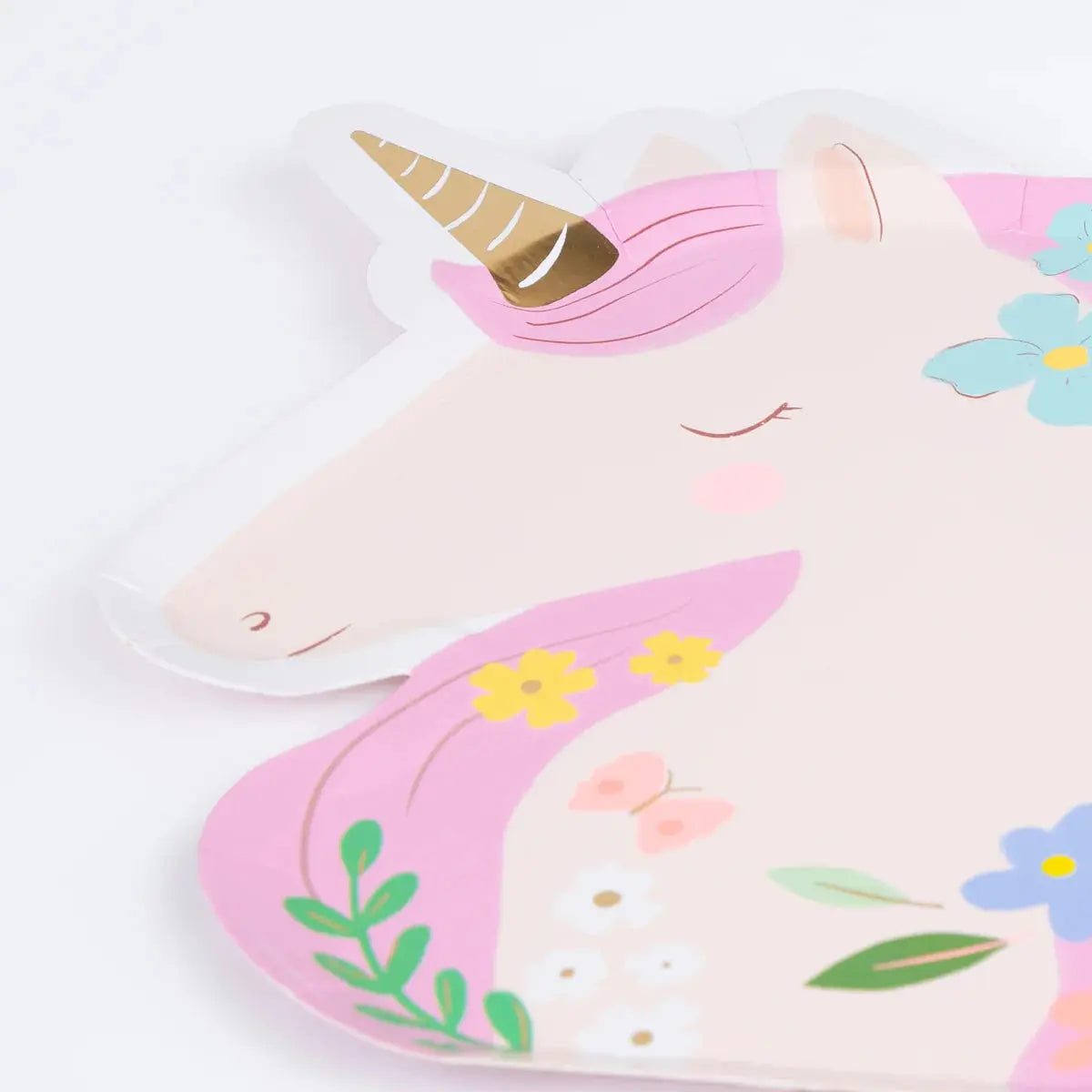 Meadow Unicorns Shaped Plates (x 8) Meri Meri