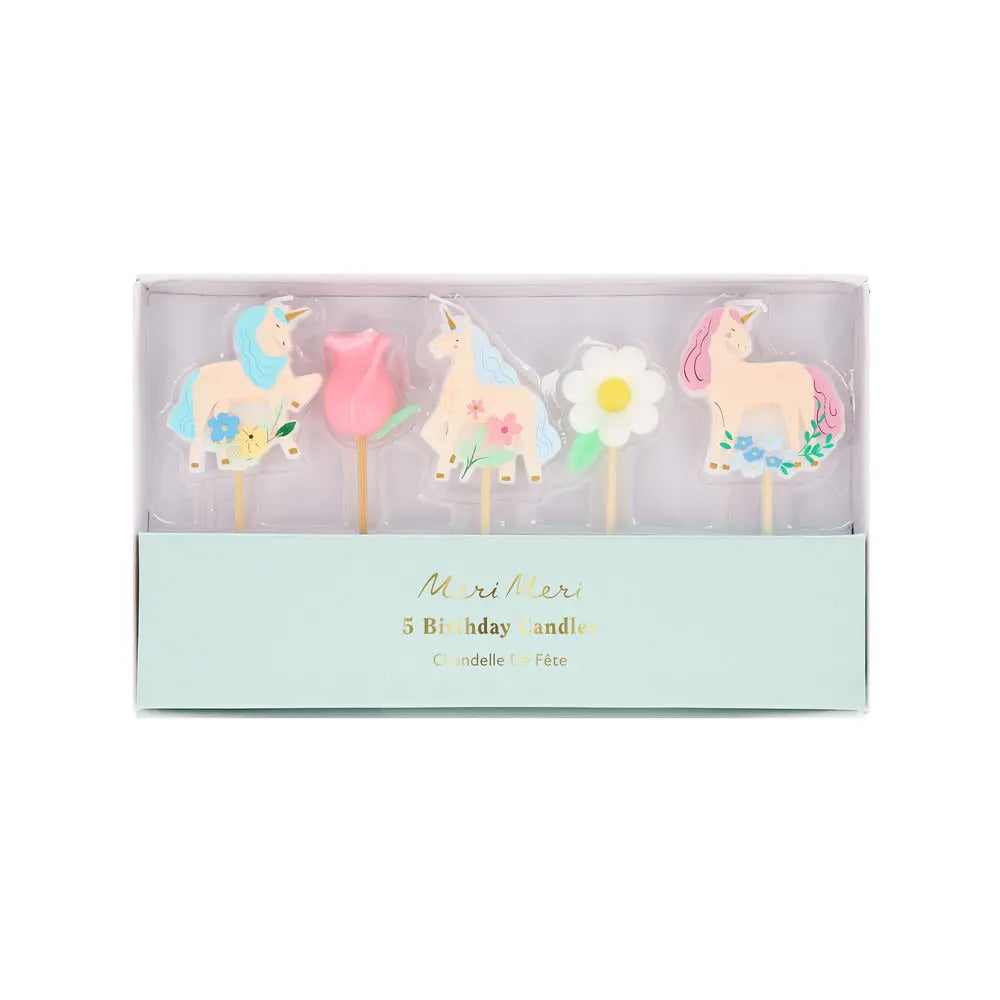 Meadow unicorns candles Meri Meri