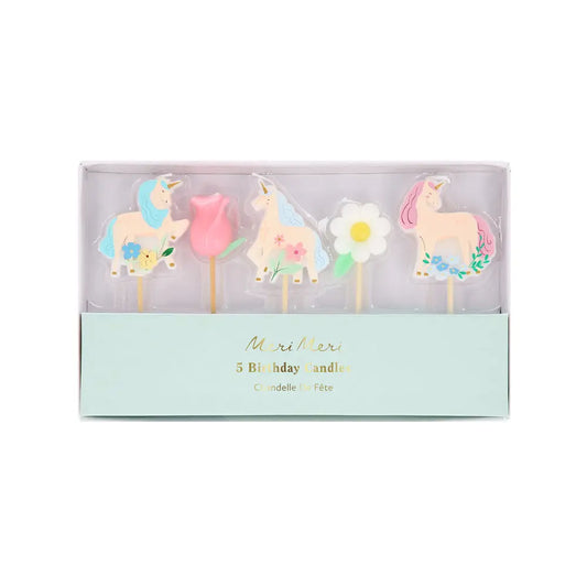 Meadow unicorns candles Meri Meri