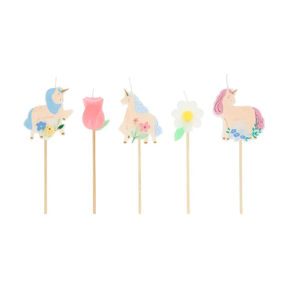 Meadow unicorns candles Meri Meri