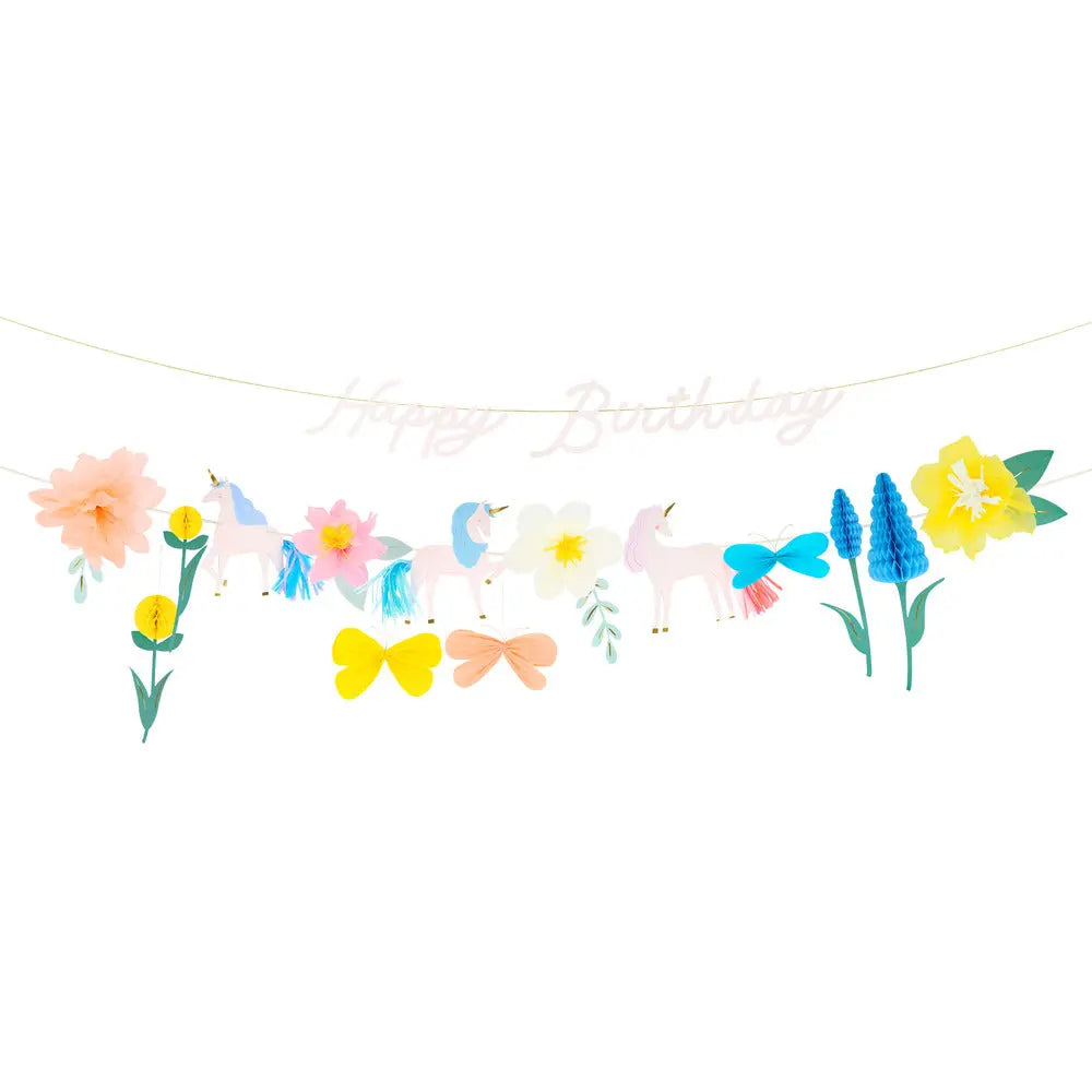 Meadow unicorns garland Meri Meri