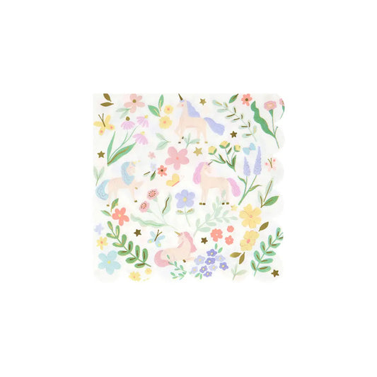 Meadow unicorns napkins s Meri Meri