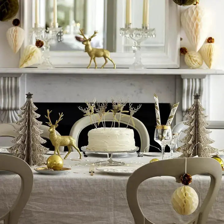 Medium Gold Plates - 12 Pack Talking Tables