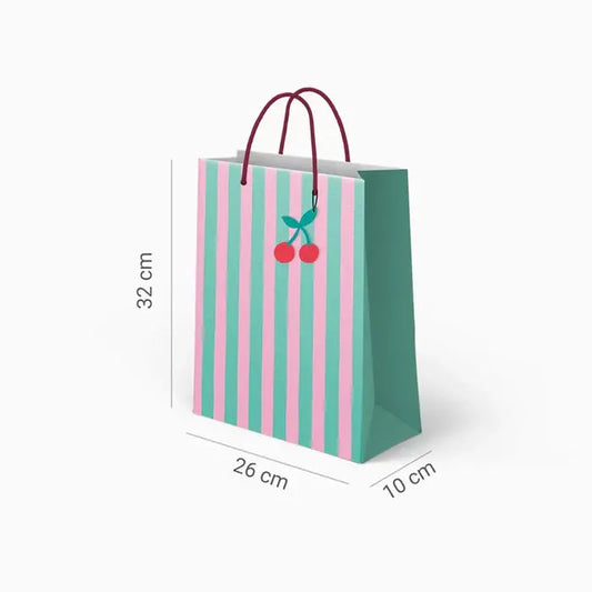 Medium stripes bag 26 x 10 x 32 cm  green Oh yeah!