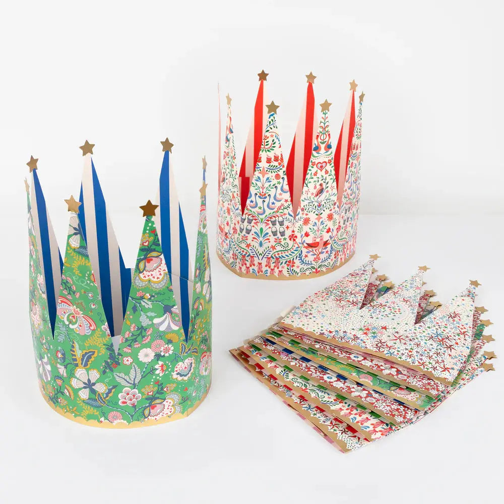 Meri Meri X Liberty festive party crowns Konges Slojd