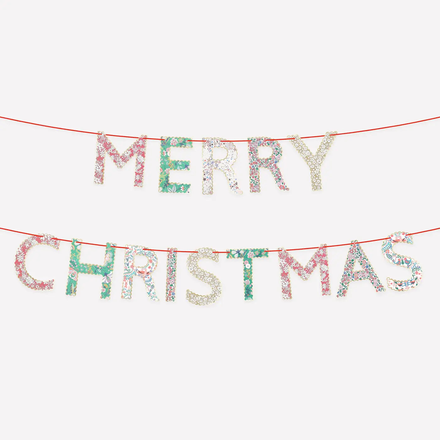 Meri Meri x Liberty Merry Christmas Garland Set Meri Meri