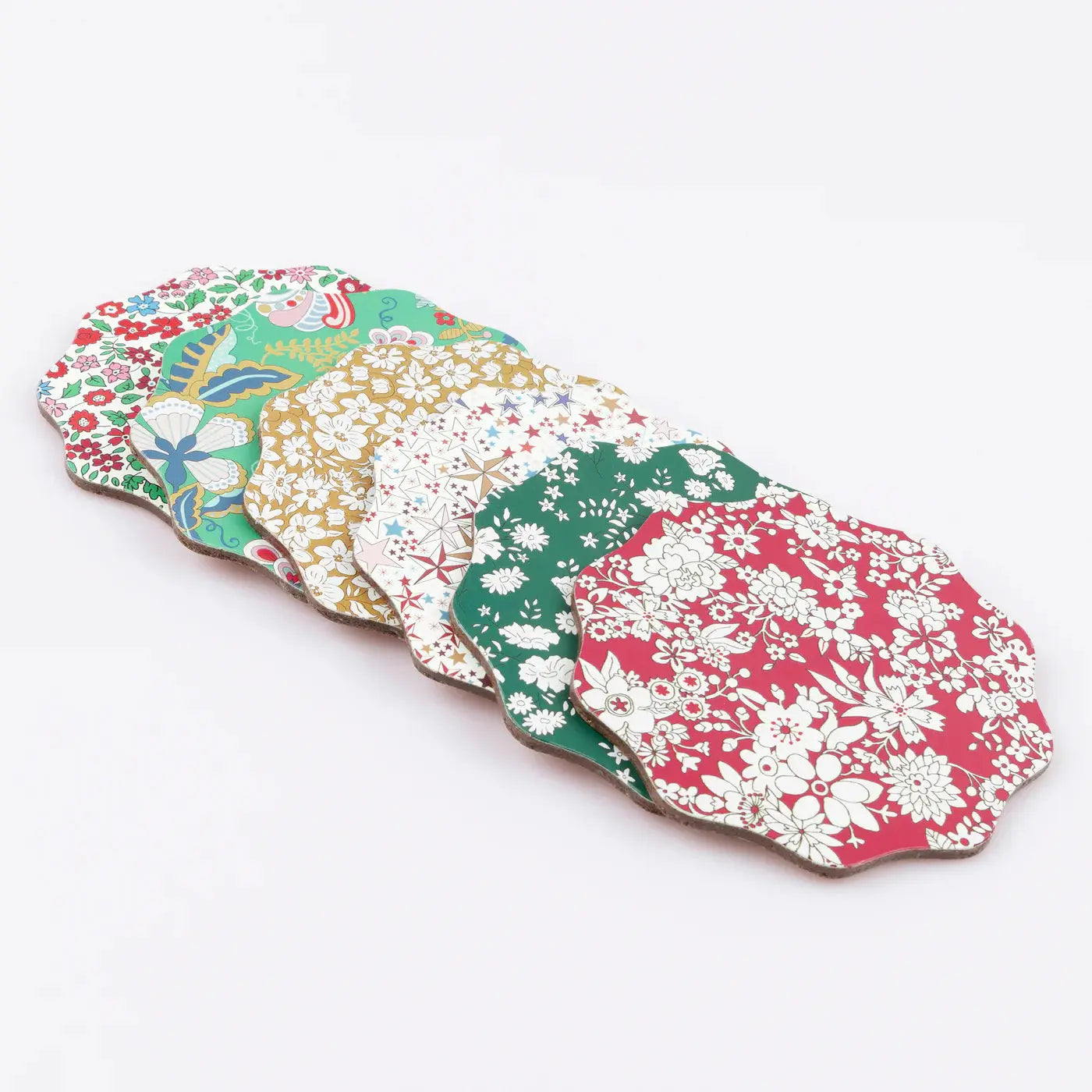 Meri Meri x Liberty Winter Coasters (x 6) Meri Meri