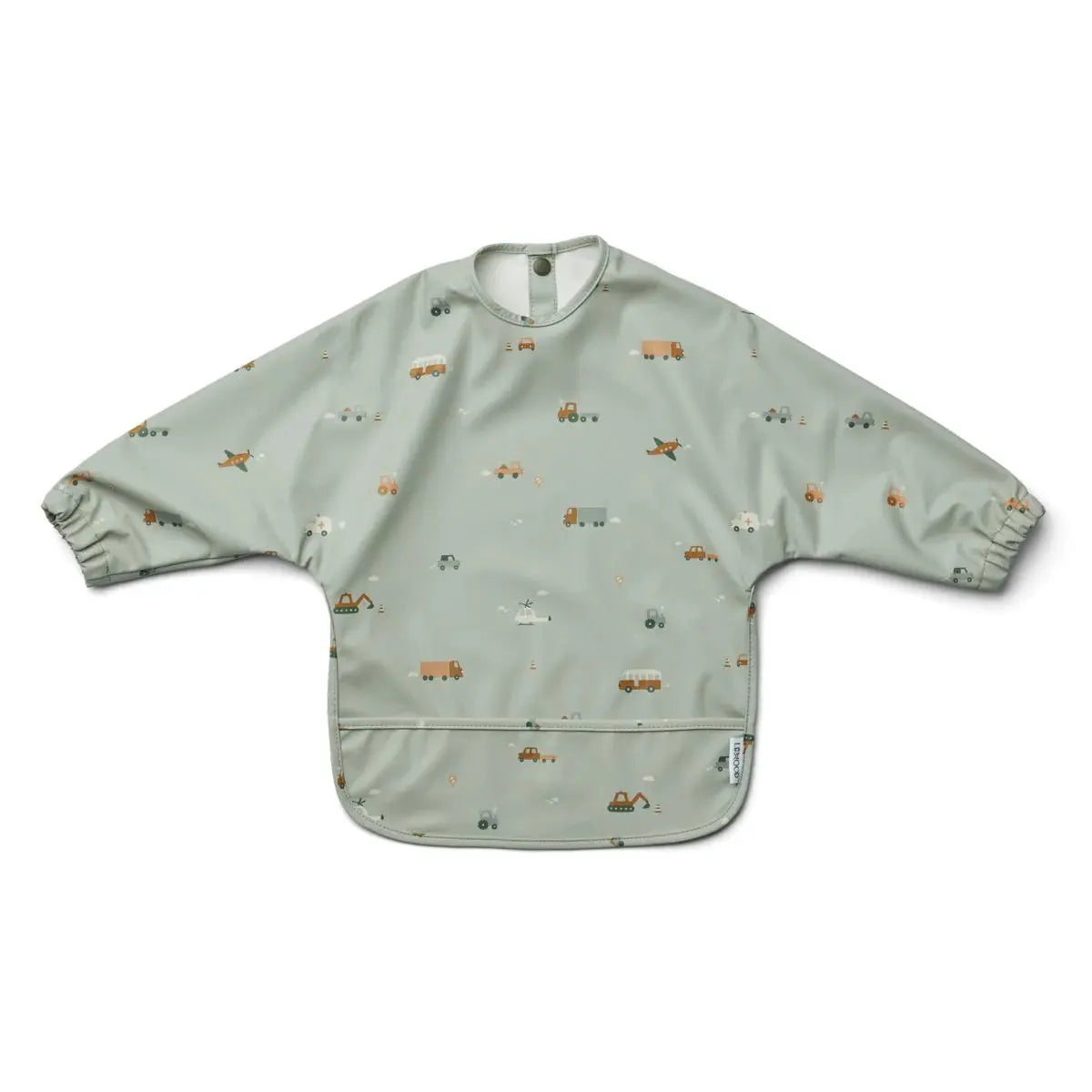 Merle cap bib - vehicles/dove blue mix Konges Slojd