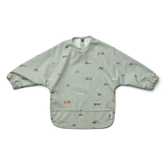 Merle cap bib - vehicles/dove blue mix Konges Slojd