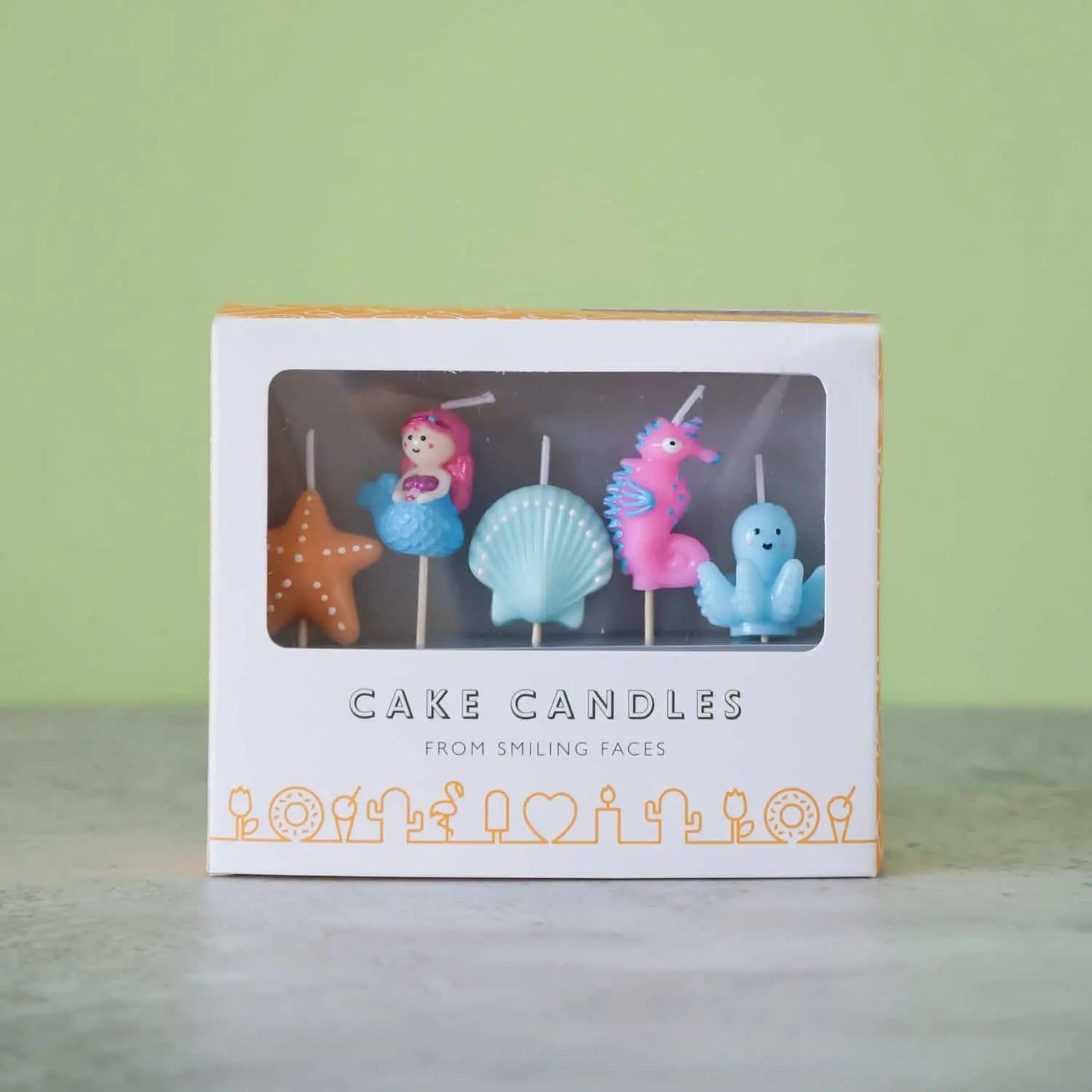 Mermaid Candles Smiling Faces