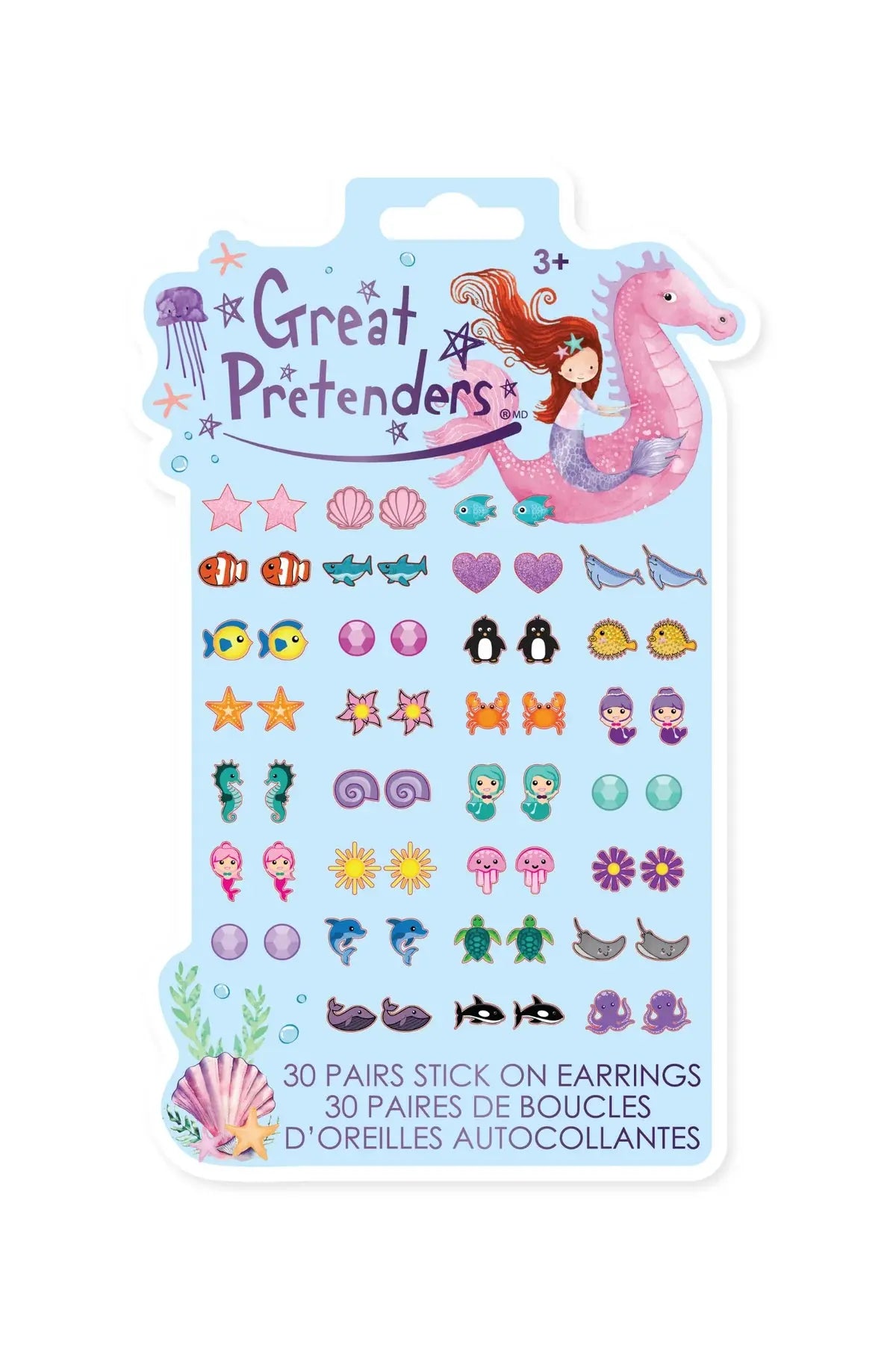 Mermaid Sticker Earrings Great Pretenders