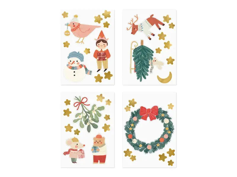 Merry Christmas Window Stickers, mix Partydeco