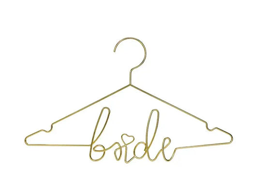 Metal hanger Bride, gold, 45x27cm Partydeco