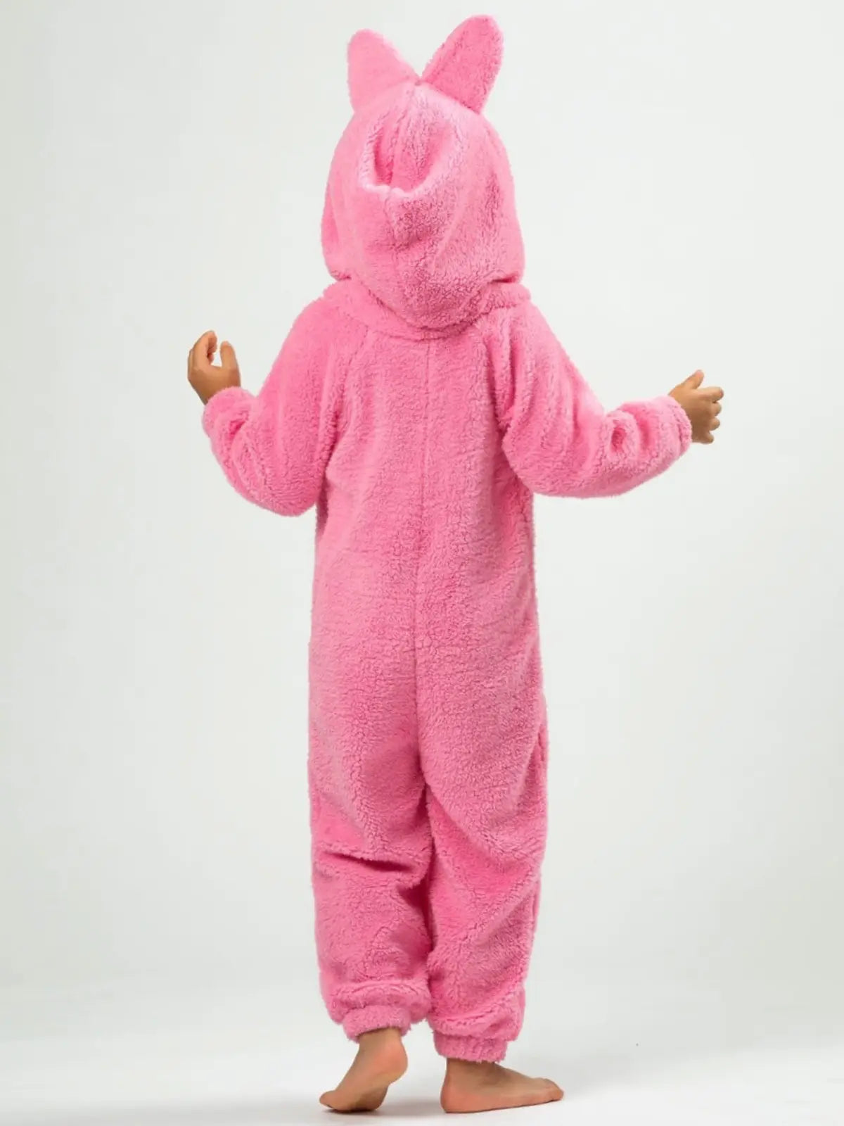 Mia Belle Girls • Wholesale - Pink Fluffy Lil Bubu Hooded Onesie Costume: Pink / 4/5 Mia Belle Girls • Wholesale