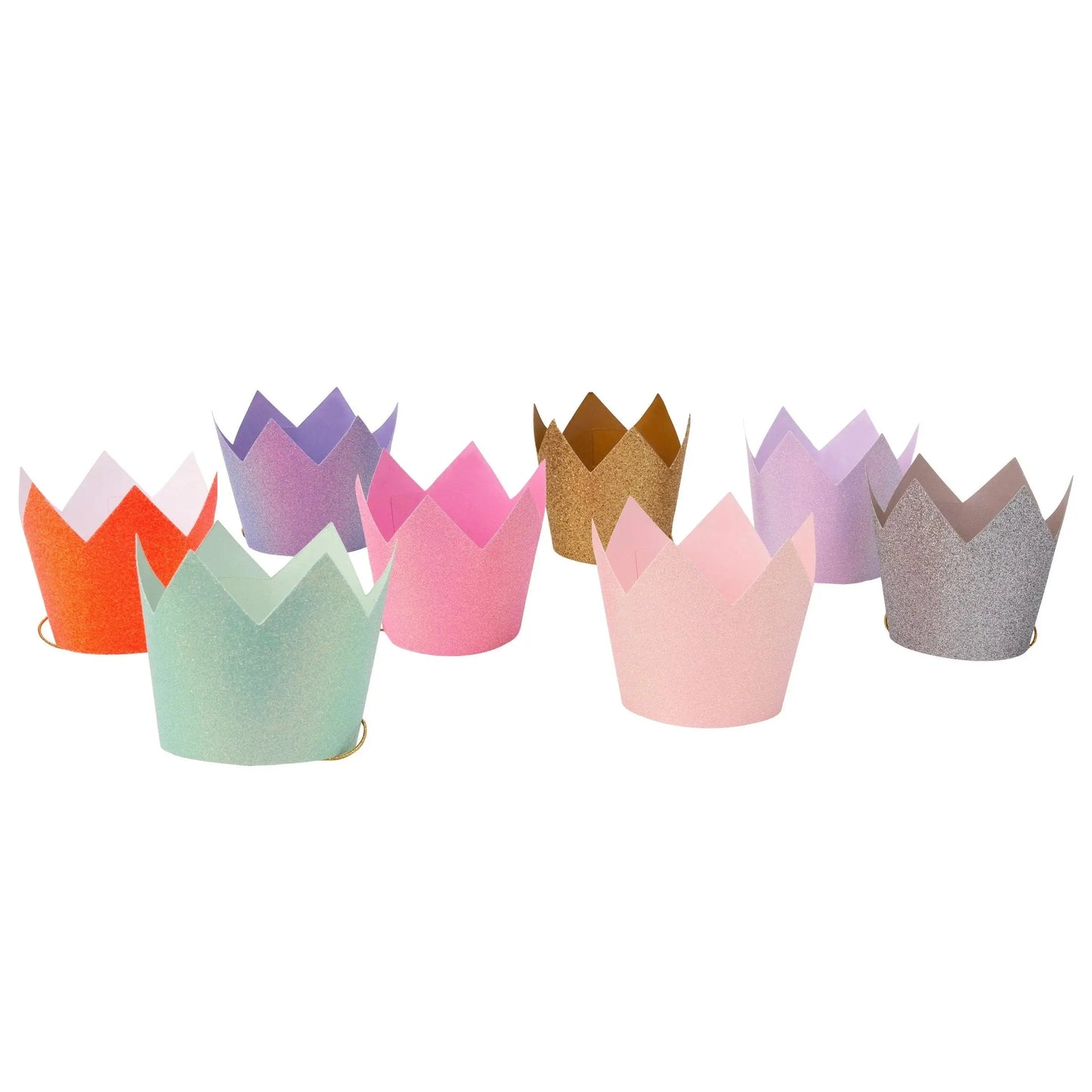 Mini Glitter Party Crowns (x 8) Meri Meri