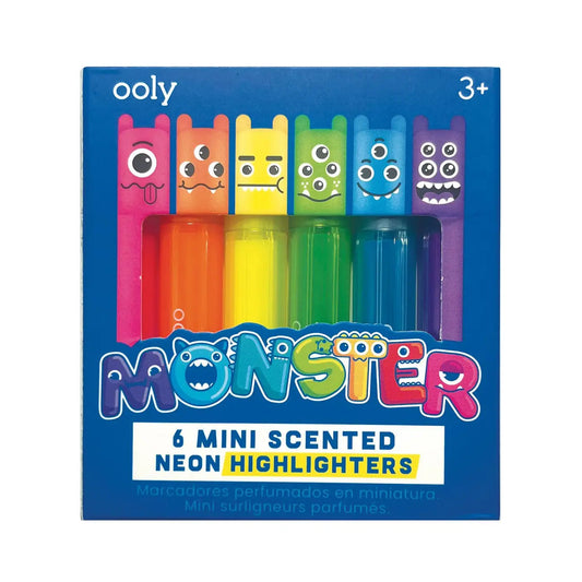Mini Monster Scented Highlighters. PRICE PER PACK OF 6 pens. OOLY