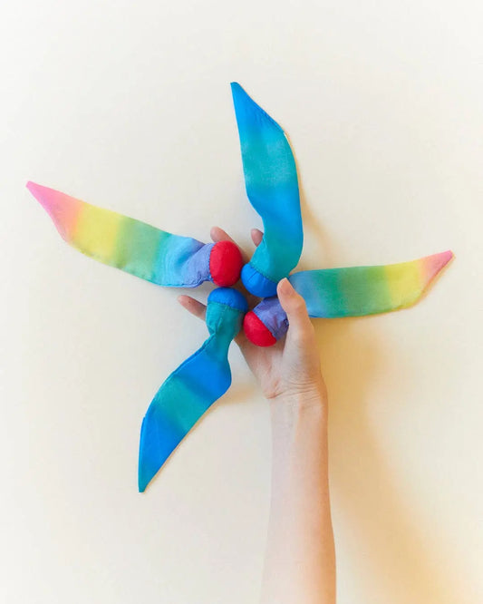 Mini Skytails - soft, silk throwing toy: Ocean Sarah’s Silks