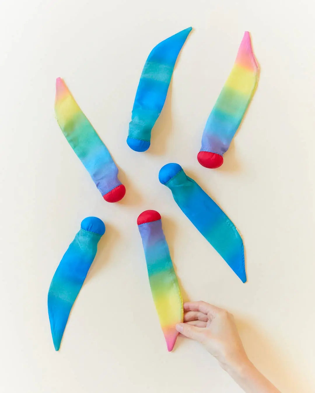 Mini Skytails - soft, silk throwing toy: Ocean Sarah’s Silks