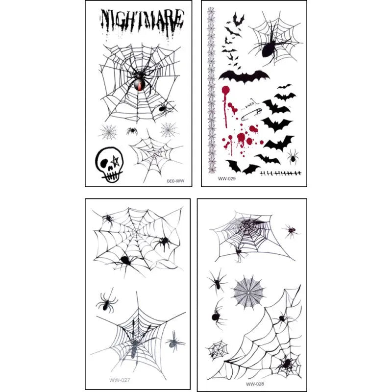 Mini sheet of temporary TATOO 6 x 10.5 cm 4 assorted models Cotillons D Alsace