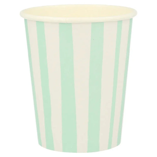 Mint Stripes Cups Meri Meri