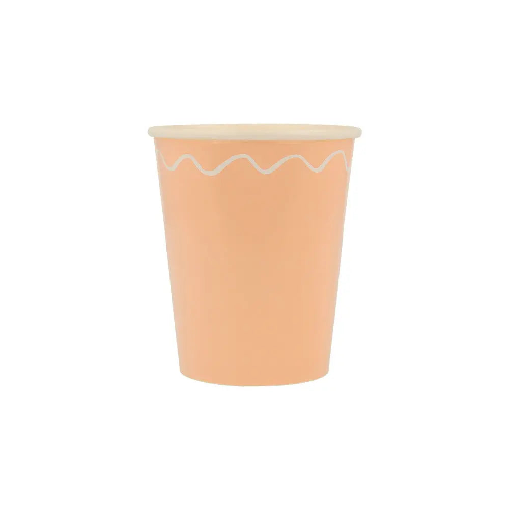 Mixed Wavy Line Cups (x 8) Meri Meri