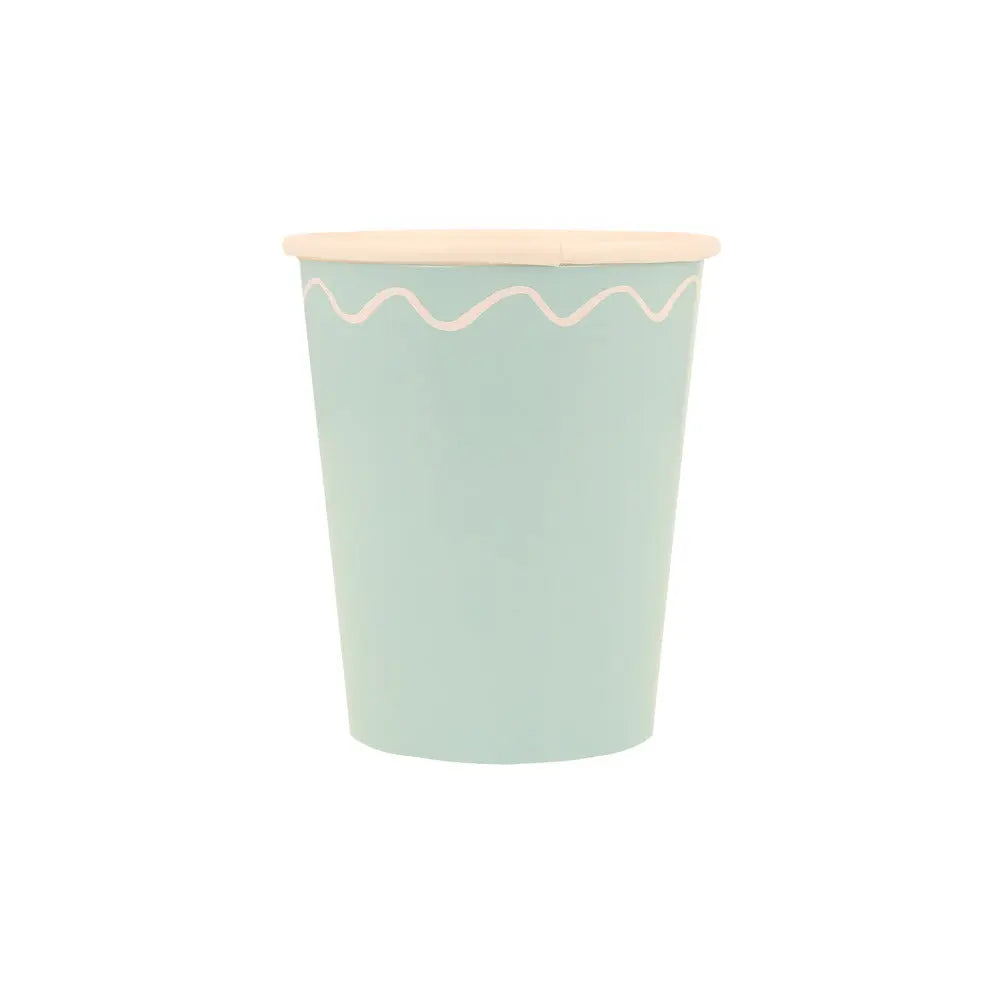 Mixed Wavy Line Cups (x 8) Meri Meri