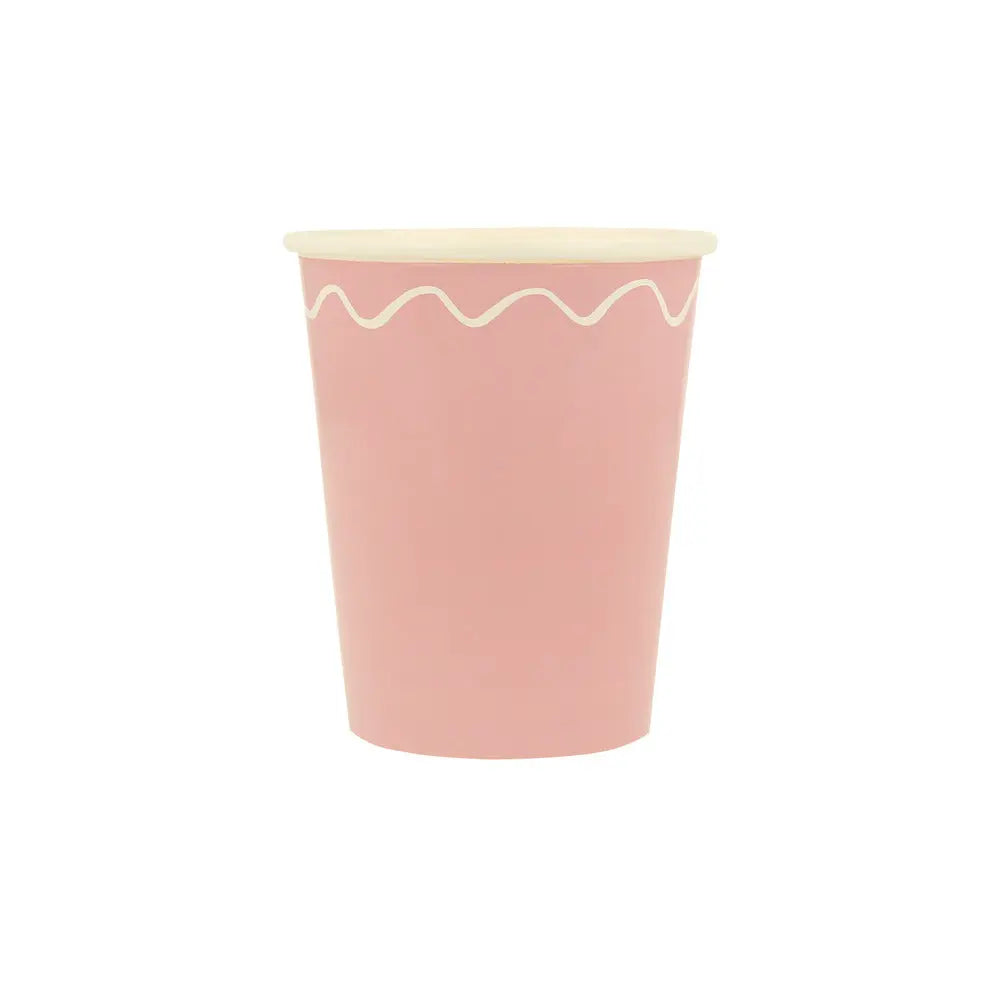 Mixed Wavy Line Cups (x 8) Meri Meri