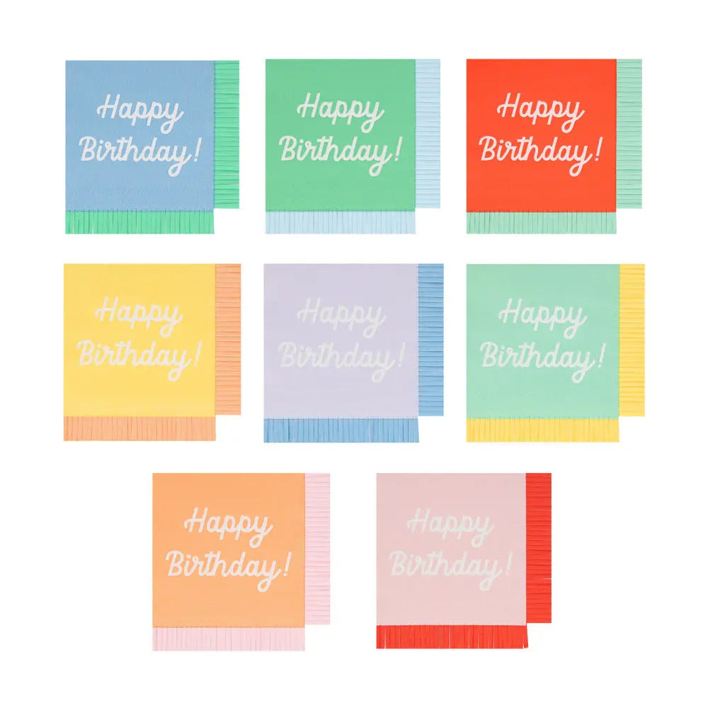Mixed happy birthday napkins S Meri Meri