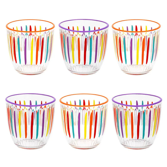 Multi-Coloured Drinking Glass Tumblers Talking Tables EU