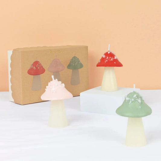Mushroom Candles (x 3) Meri Meri