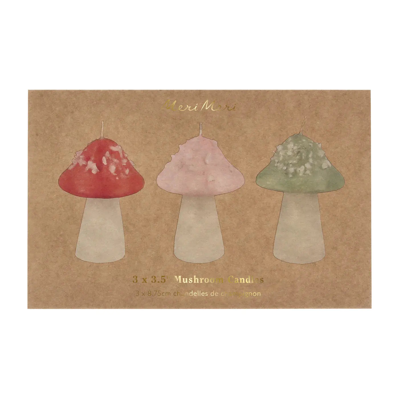 Mushroom Candles (x 3) Meri Meri