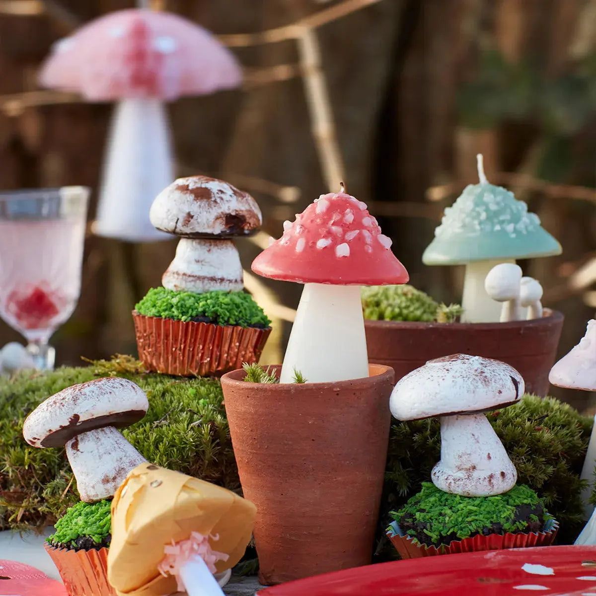 Mushroom Candles (x 3) Meri Meri