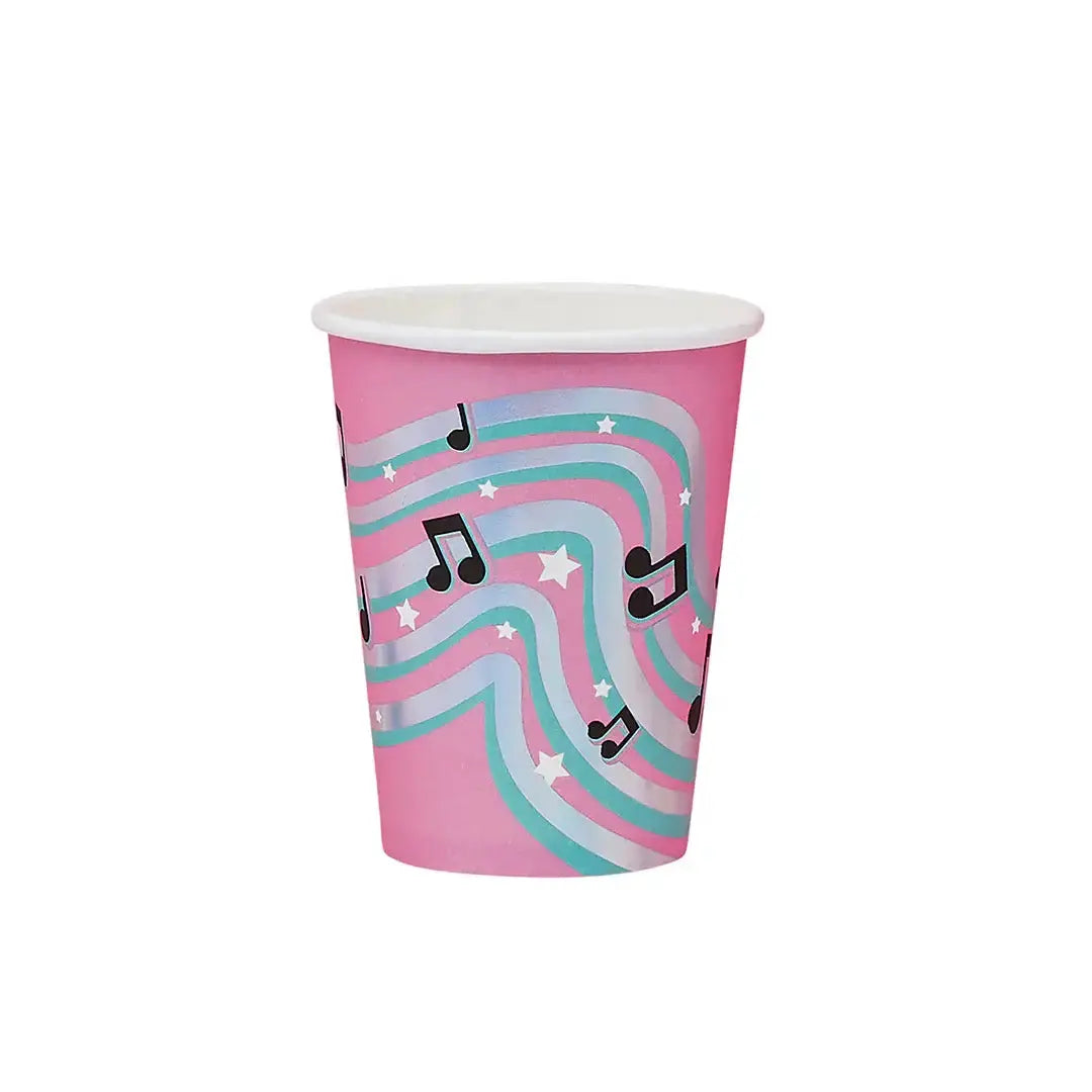 Musical Notes Paper Cups 8 Pack Hootyballoo by Club Green