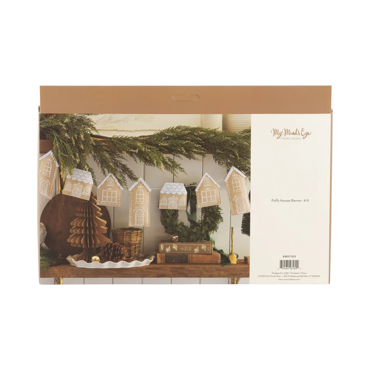 My Mind’s Eye - GBD1103 - Gingerbread Felt Houses Banner My Mind’s Eye