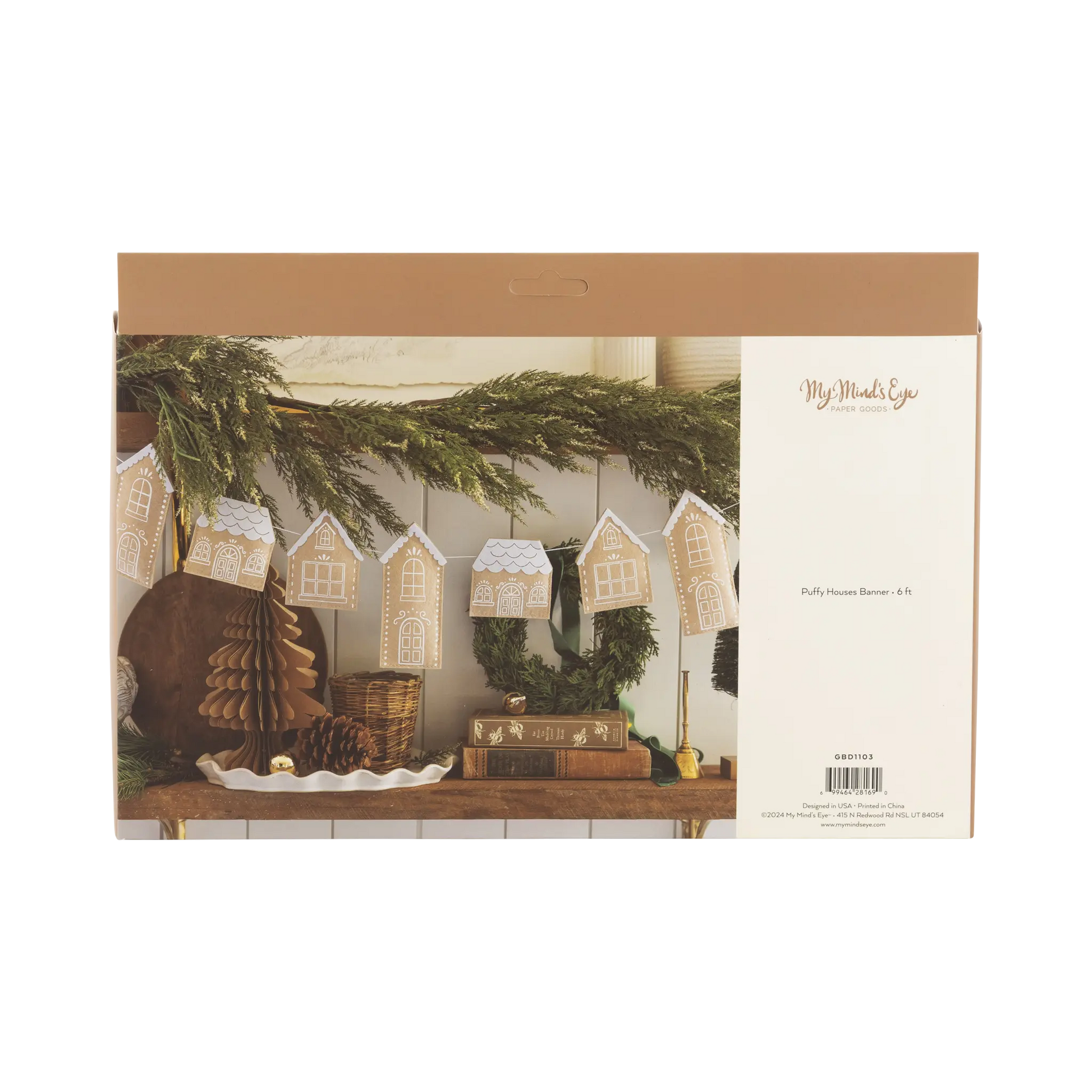 My Mind’s Eye - GBD1103 - Gingerbread Felt Houses Banner My Mind’s Eye