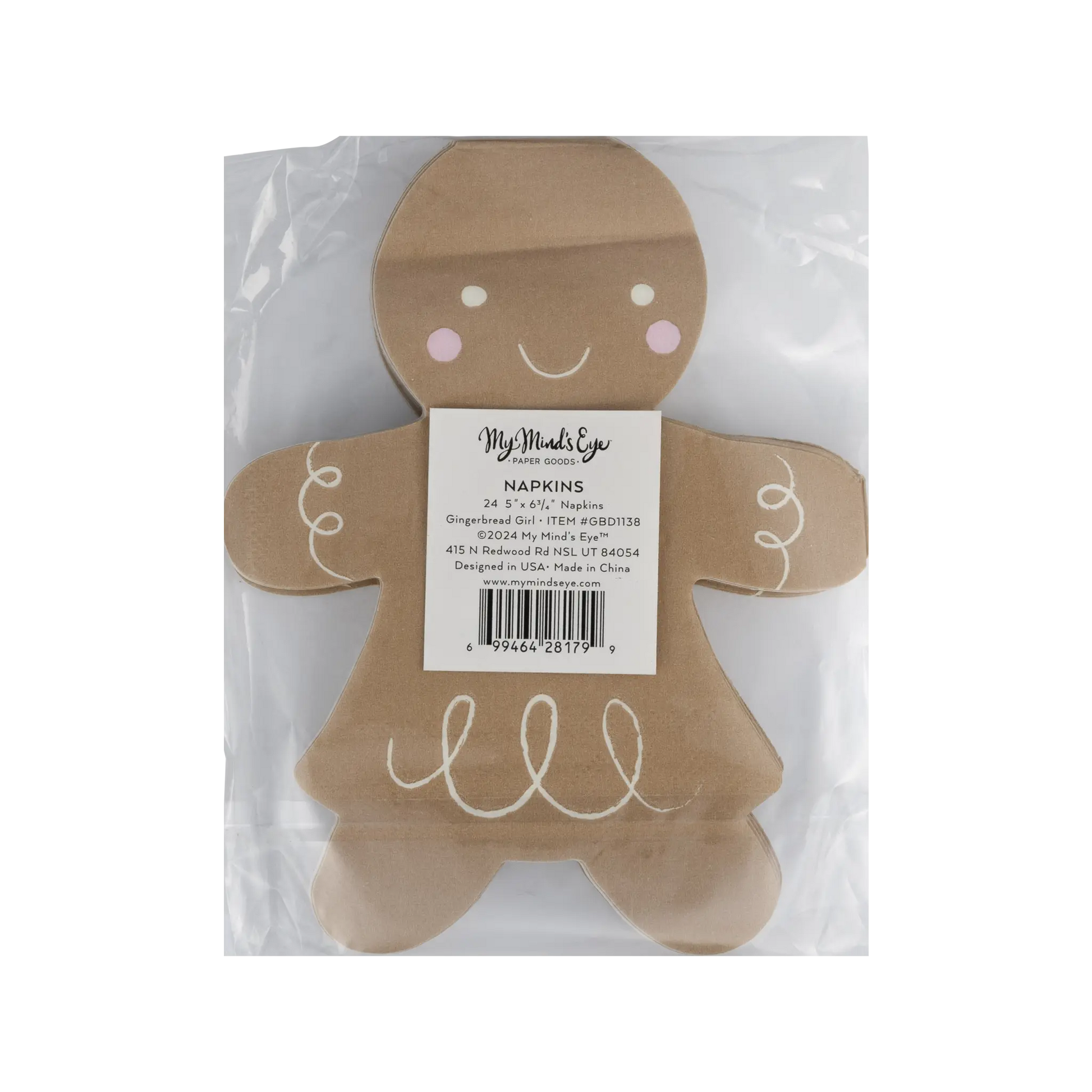 My Mind’s Eye - GBD1138 - Gingerbread Girl 5x6 Napkin My Mind’s Eye